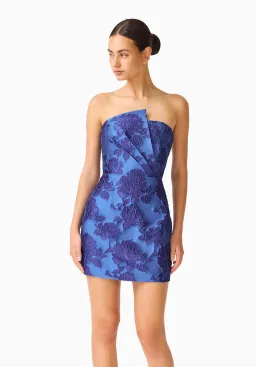 Sorelle Asymmetric Mini Dress in Cobalt Blue Size 8 for rent on The Volte - image 2