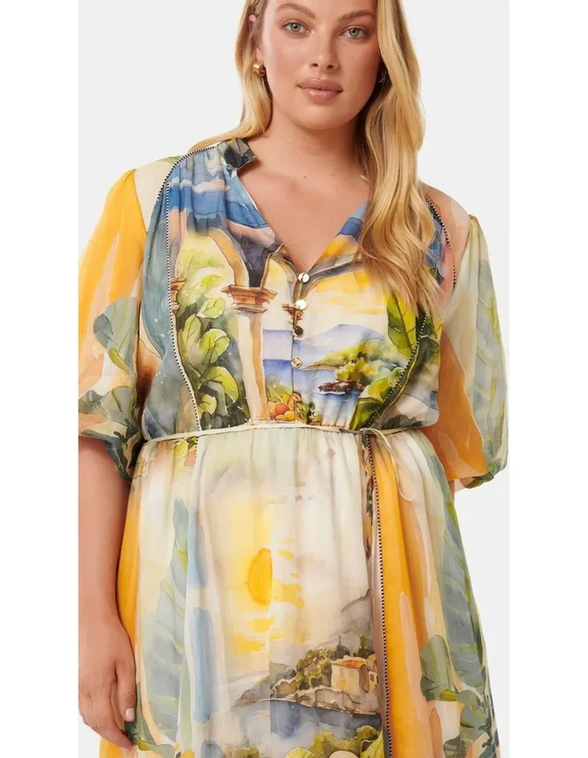 FOREVER NEW VIOLA PRINTED MIDI DRESS SIZE 16 - Image 3