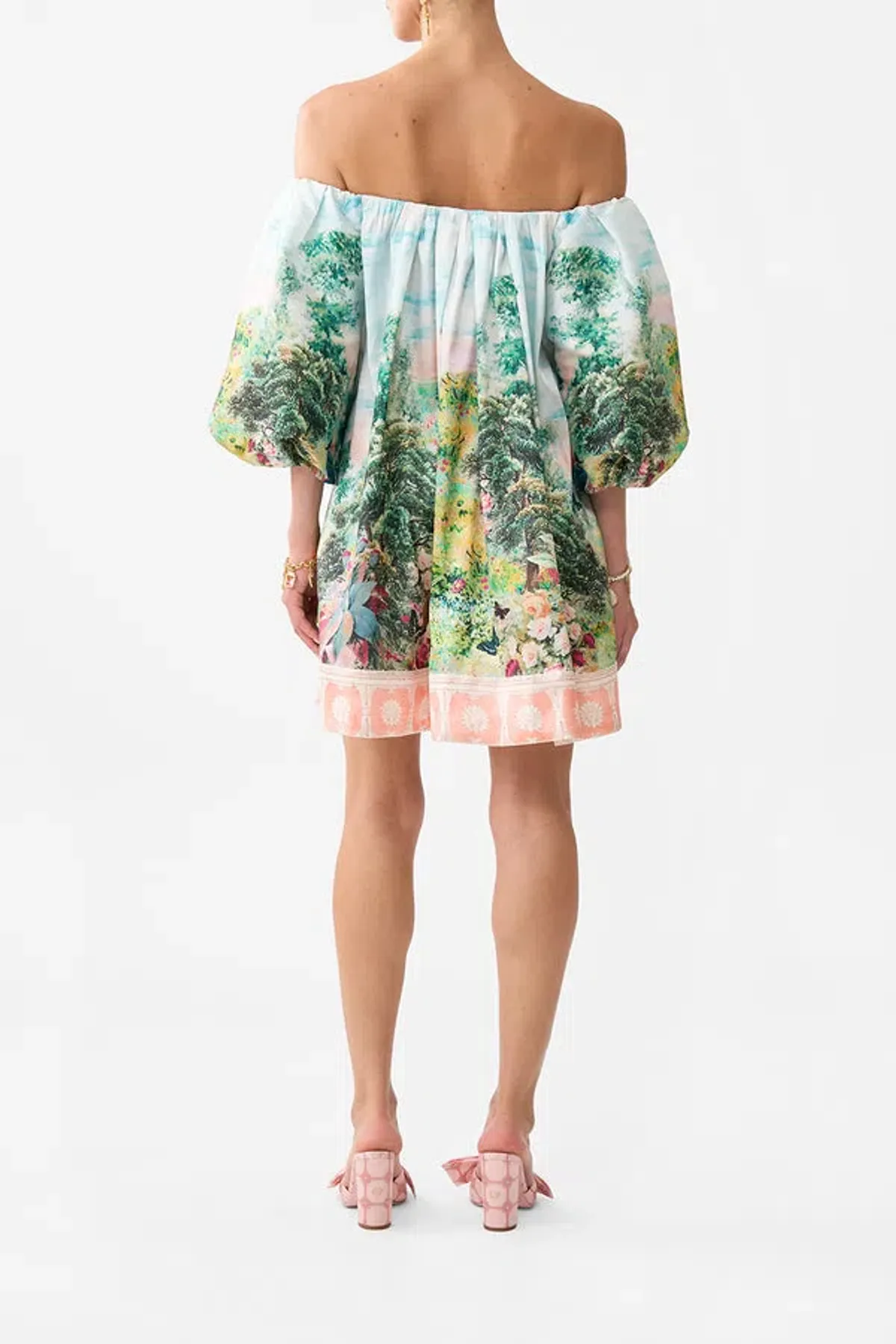 CAMILLA Arches of Amor Off Shoulder Puff Dress – Size M / AU 12 - Image 3