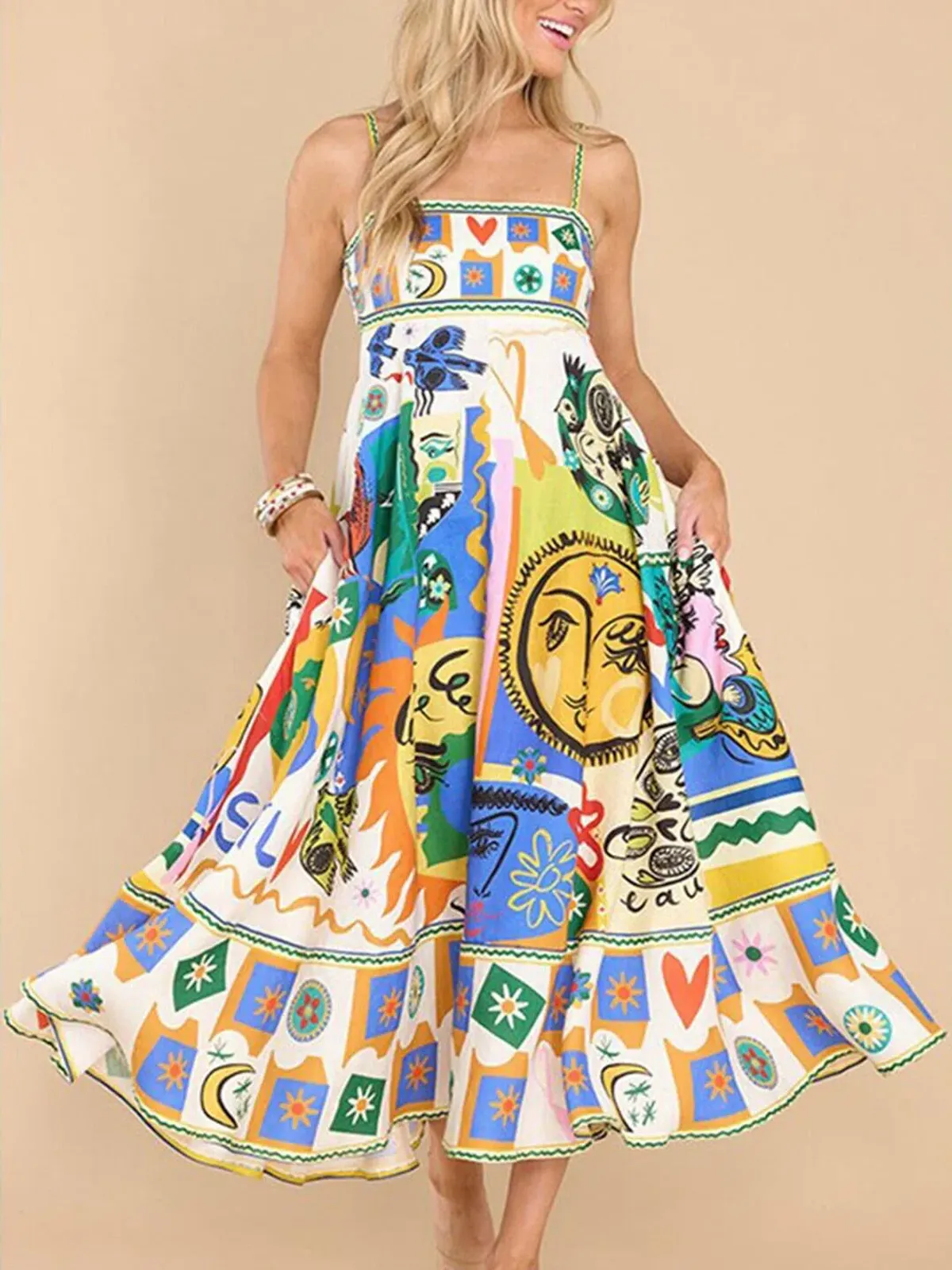 ALEMAIS SOLEIL DRESS PRINT SIZE 8 - Image 1