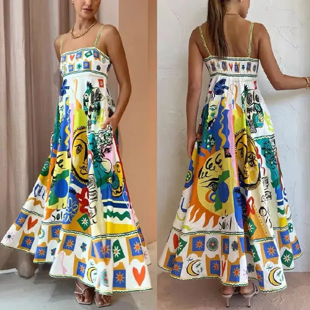 ALEMAIS SOLEIL DRESS PRINT SIZE 8 - Image 6