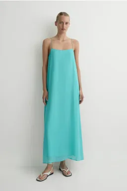 Capri Silk Cami Dress - Aqua by Bondi Born Size 1 for rent on The Volte - image 1