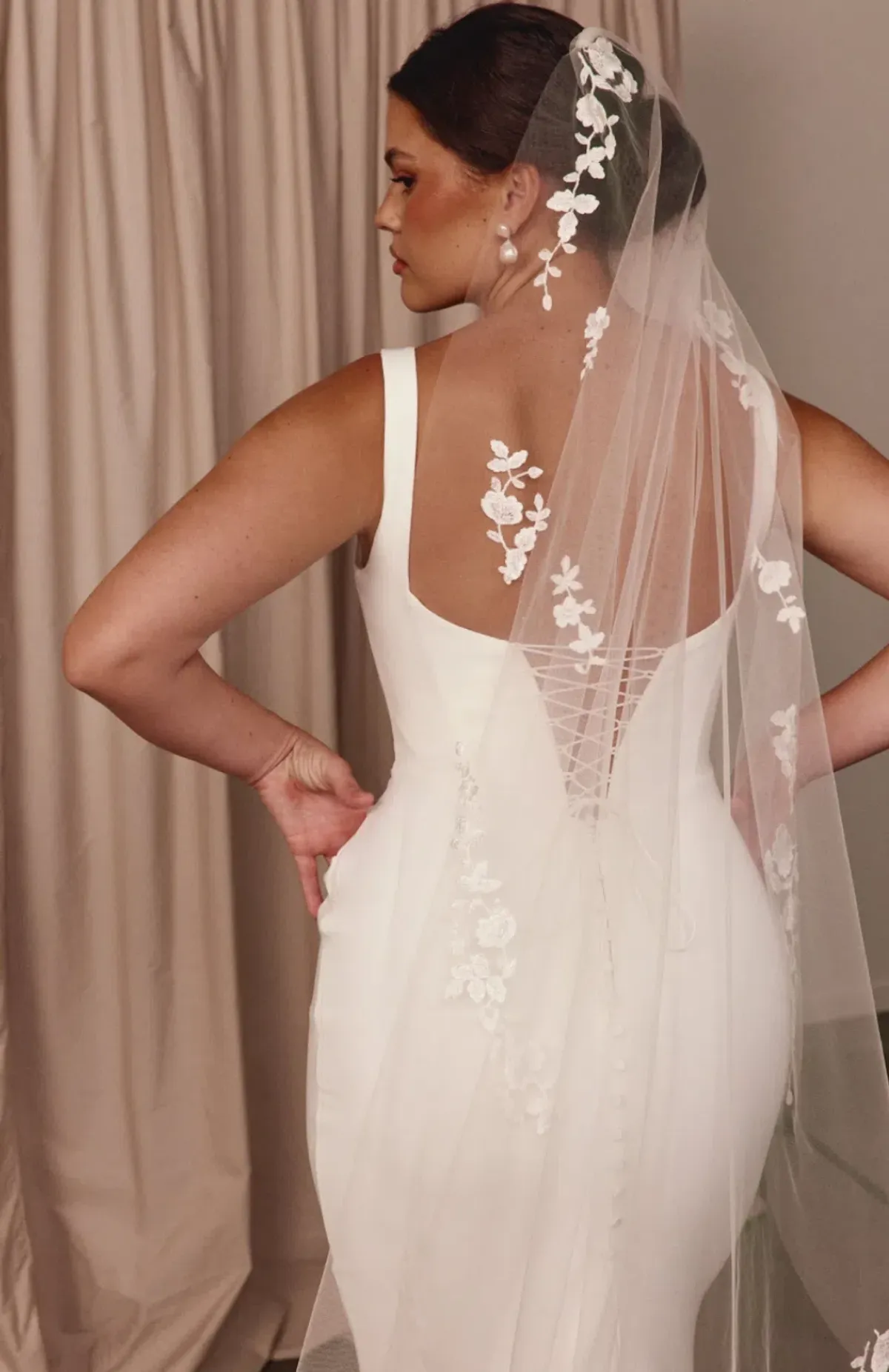 GRACE LOVES LACE JAMES SIMPLE CORSET WEDDING DRESS Size XS | Designer Bridal Gown - Image 8