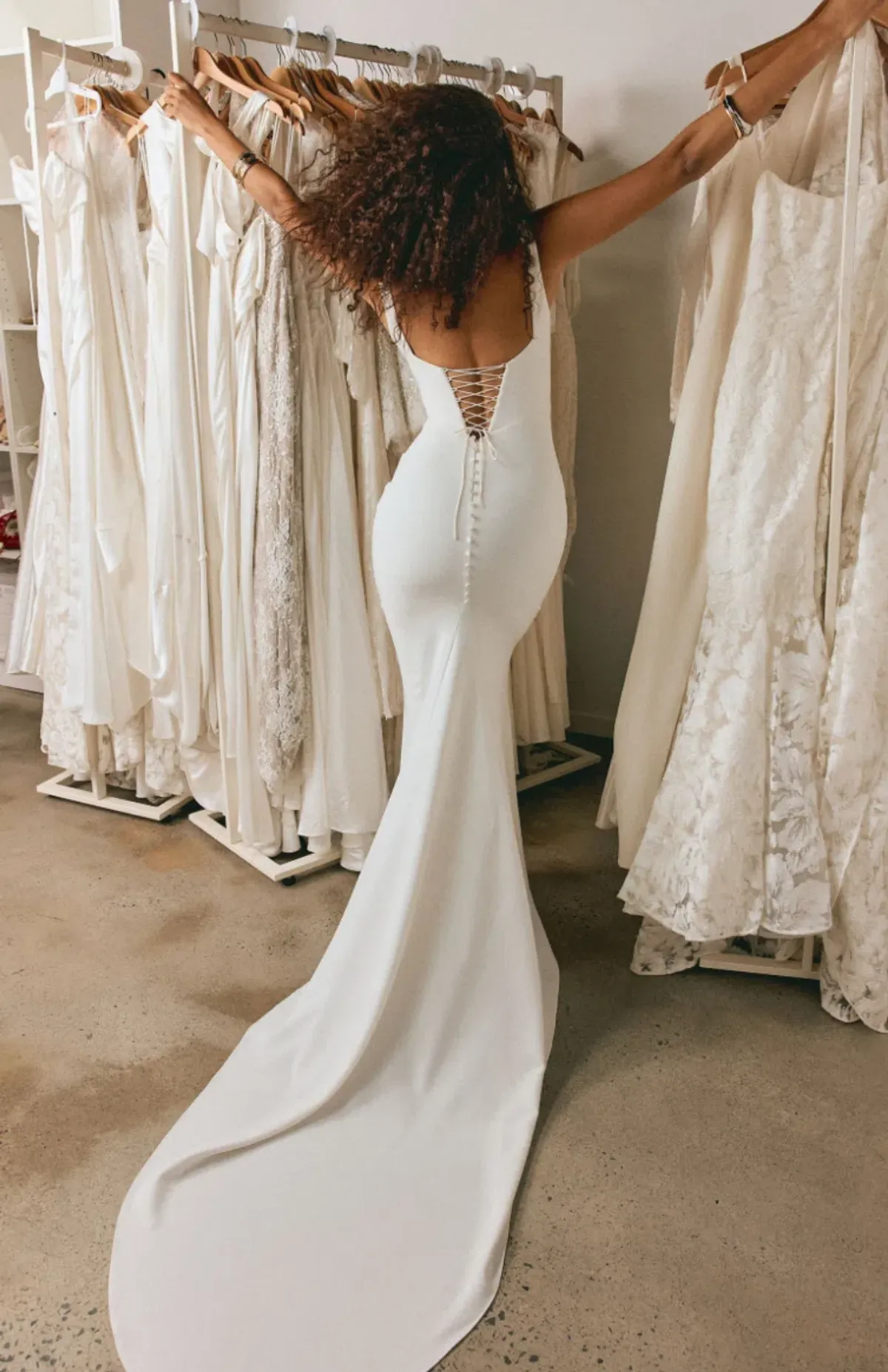 GRACE LOVES LACE JAMES SIMPLE CORSET WEDDING DRESS Size XS | Designer Bridal Gown - Image 1