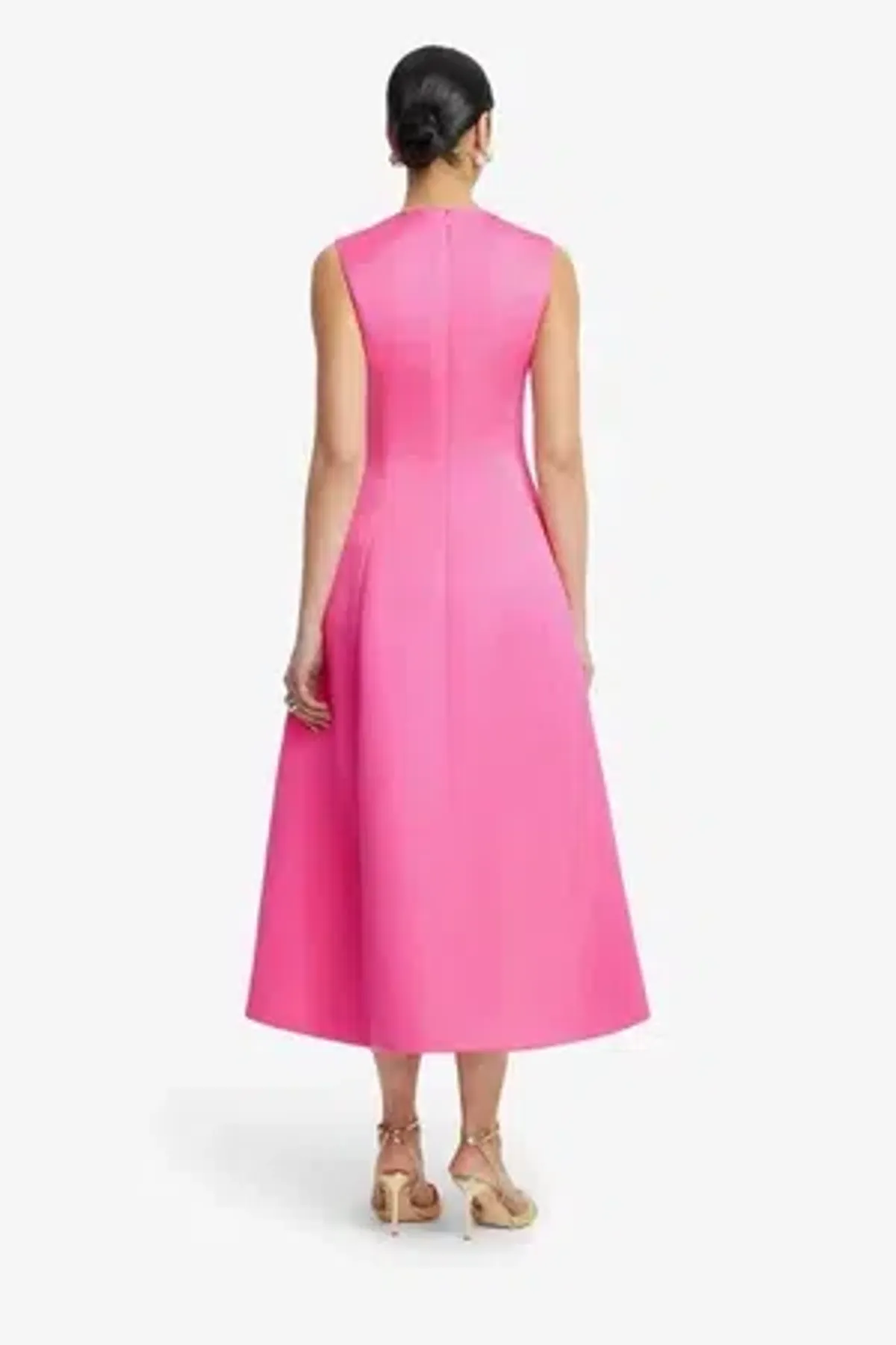 Leo Lin Cleo Applique Midi Dress - Fuchsia - Size 16 - Image 5