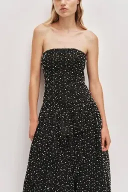 AJE Regina Pearl Gown - Black - Size 12 for rent on The Volte - image 2