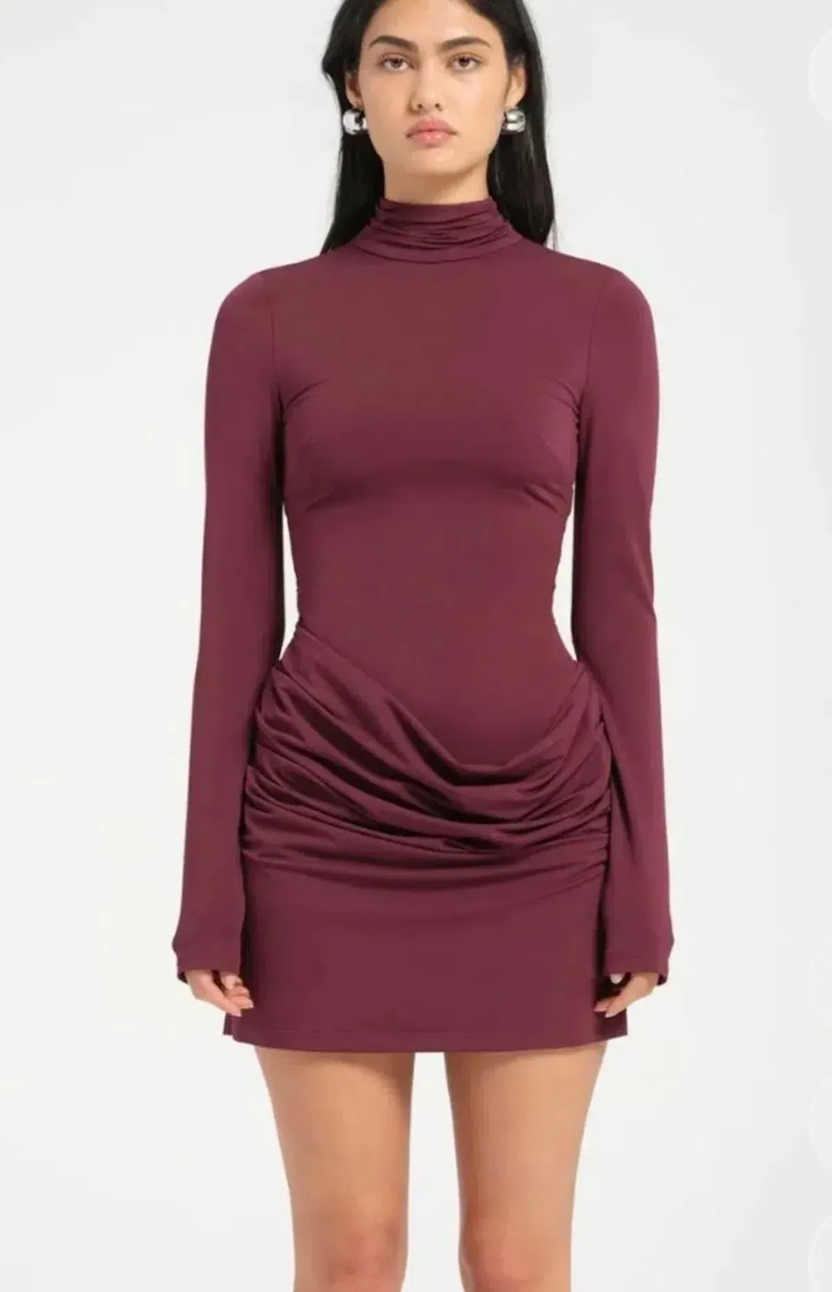 Benni Veda Mini Dress - Plum - Image 1