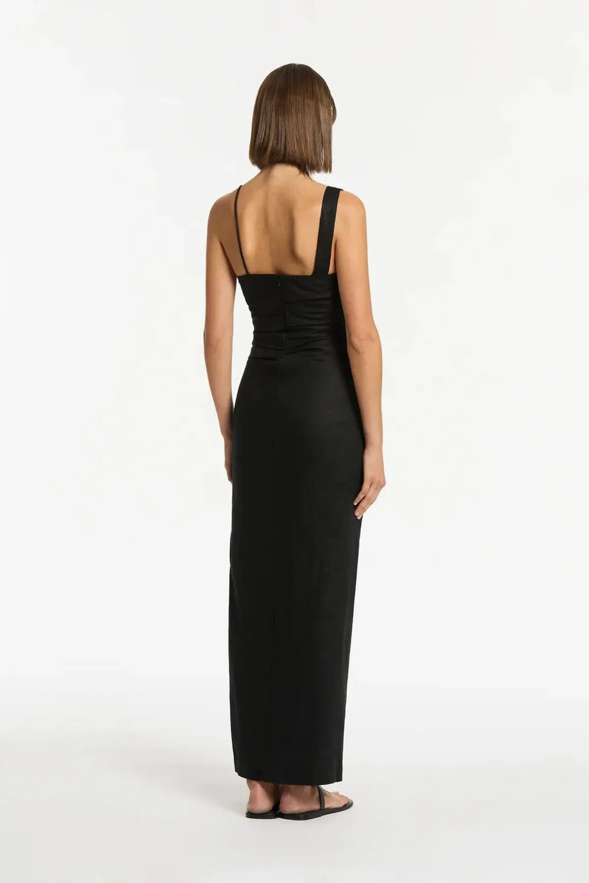 SIR THE LABEL ANTONIA BEADED MIDI DRESS BLACK SIZE 0 - Image 8