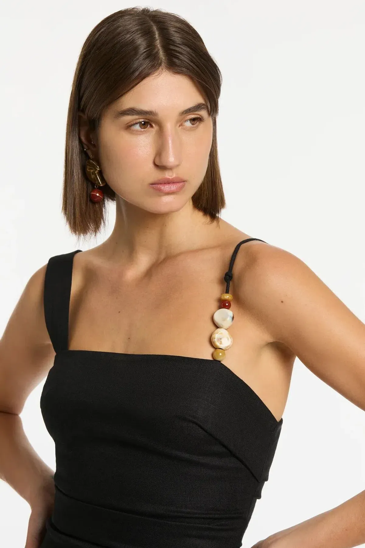 SIR THE LABEL ANTONIA BEADED MIDI DRESS BLACK SIZE 0 - Image 5