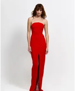 EFFIE KATS LANI CURVED NECKLINE SPLIT HEM GOWN SIZE 10 for rent on The Volte - image 1