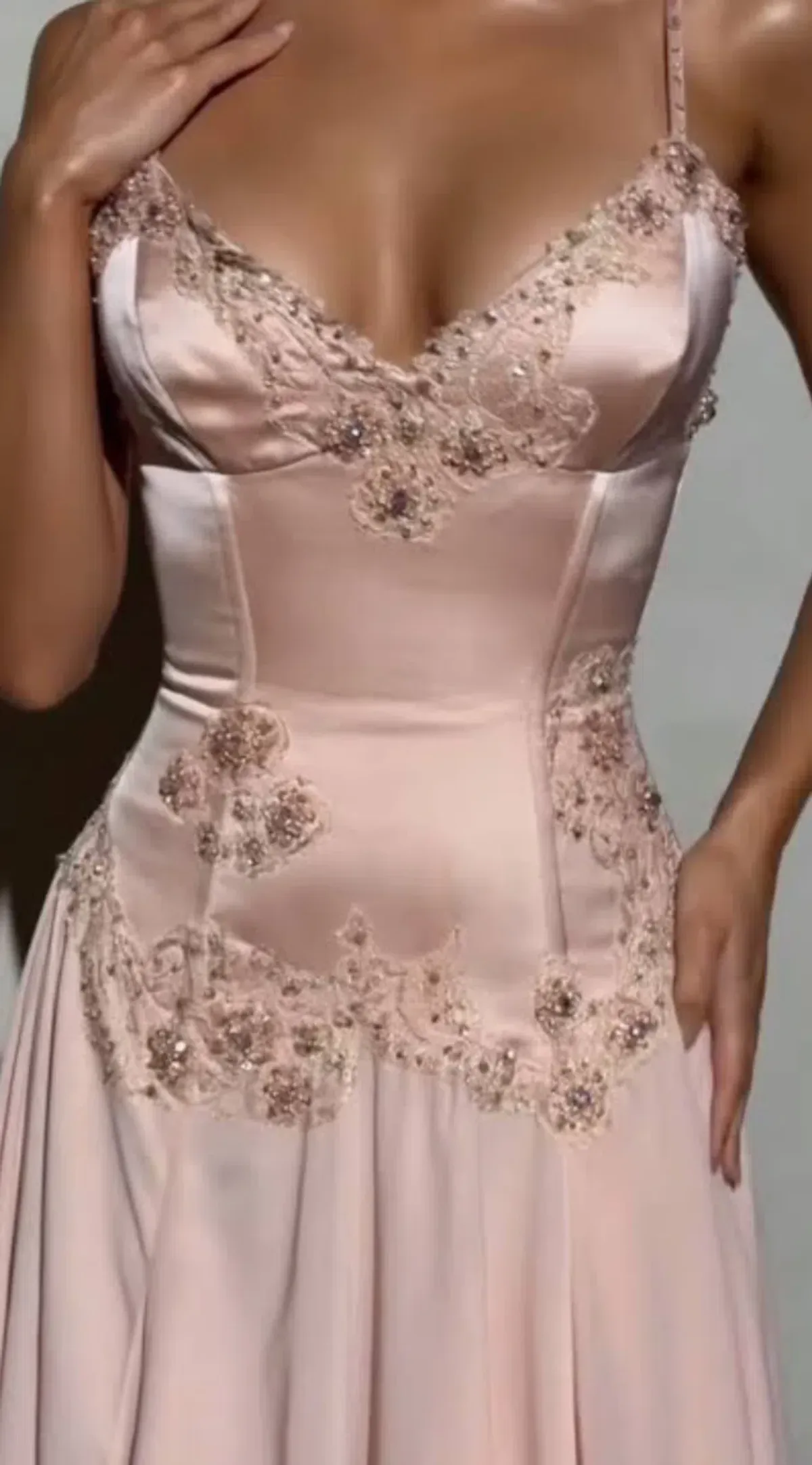 HOUSE OF CB SALOMA BLUSH EMBELLISHED MAXI DRESS SIZE S (AU8-10)  - Image 6