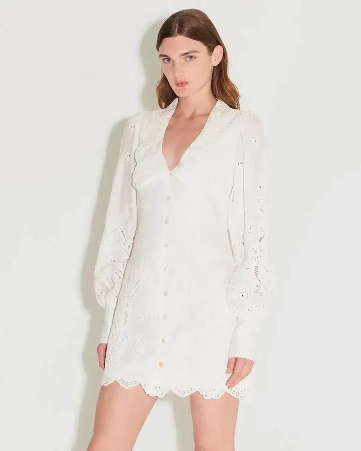 HANSEN AND GRETEL AMITY MINI DRESS WHITE SIZE XS - Image 2