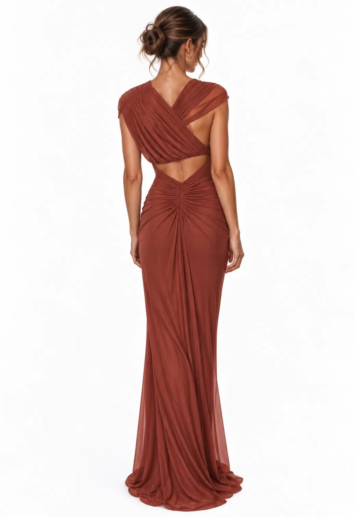Bec & Bridge LEIA DRAPE MAXI DRESS | RUST - SIZE 10 - Image 2
