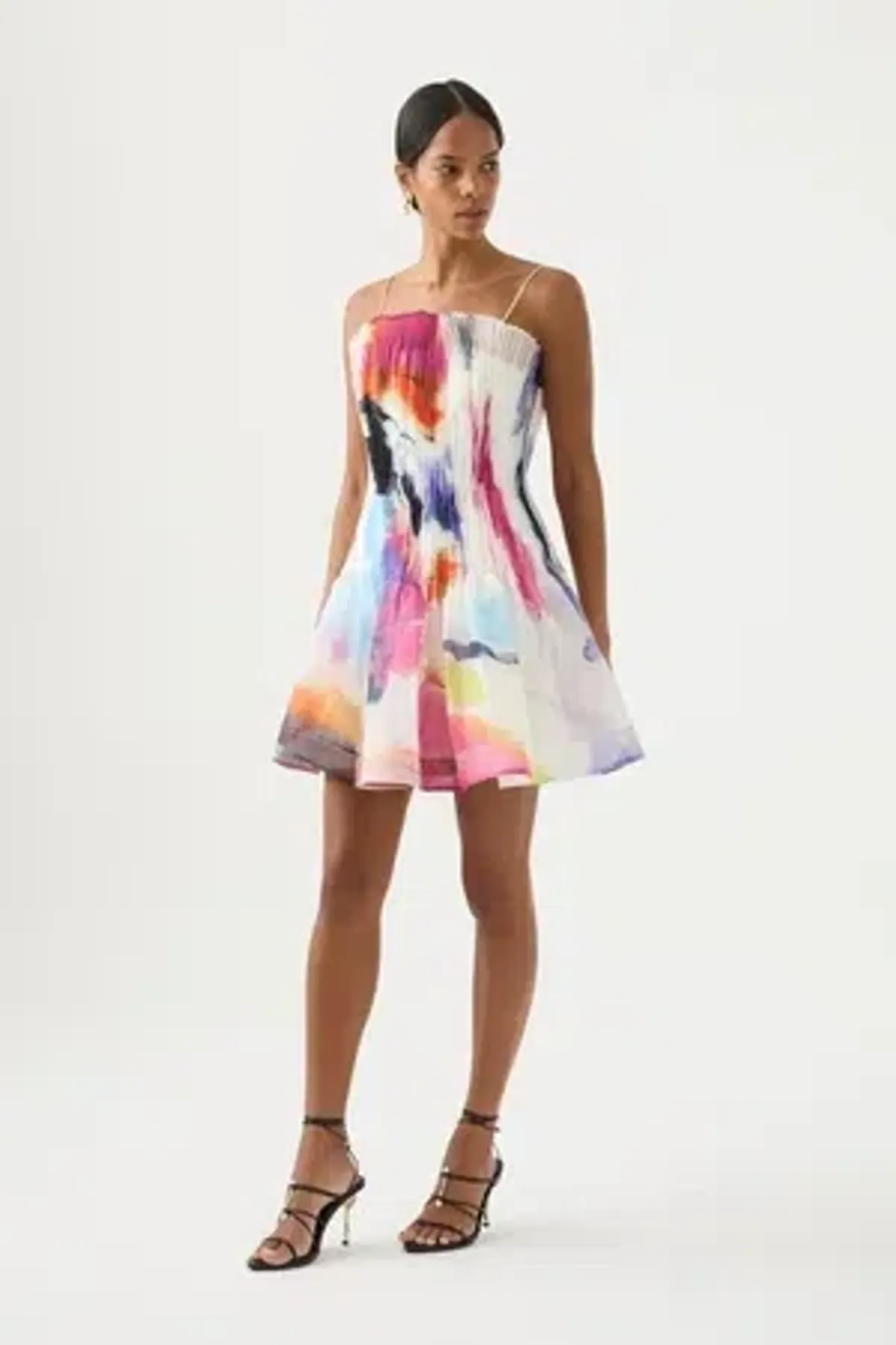 Aje Celestial Pleated Mini Dress - Size 6 - Image 2