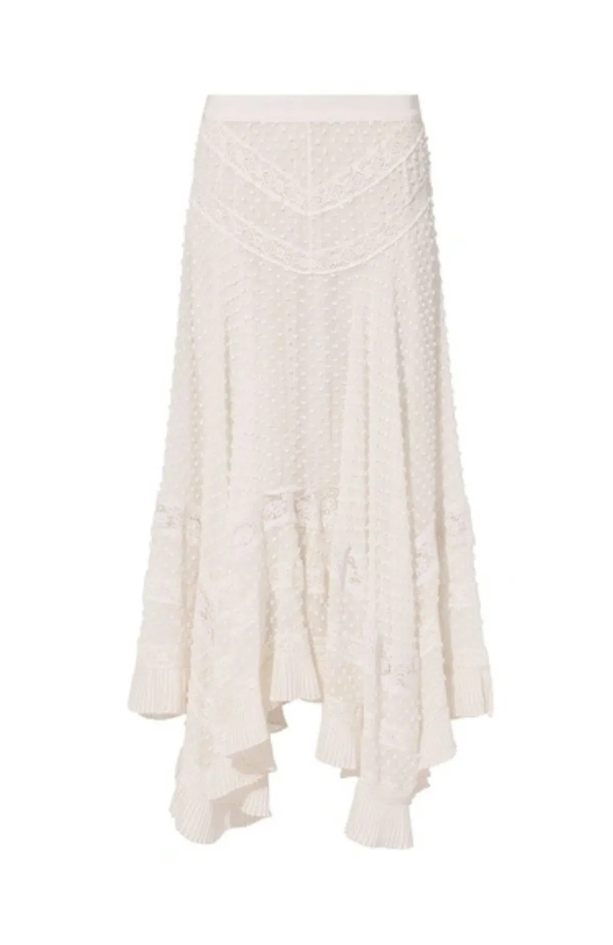 Zimmermann Unbridled Silk Ruffle Midi Skirt Cream 1 / AU 10 - Image 5