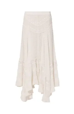 Zimmermann Unbridled Silk Ruffle Midi Skirt Cream 1 / AU 10 for rent on The Volte - image 5