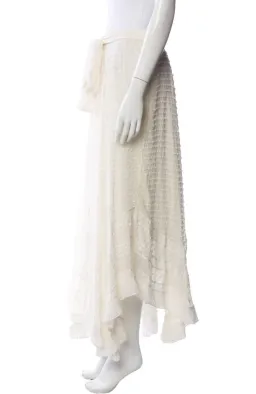 Zimmermann Unbridled Silk Ruffle Midi Skirt Cream 1 / AU 10 for rent on The Volte - image 3