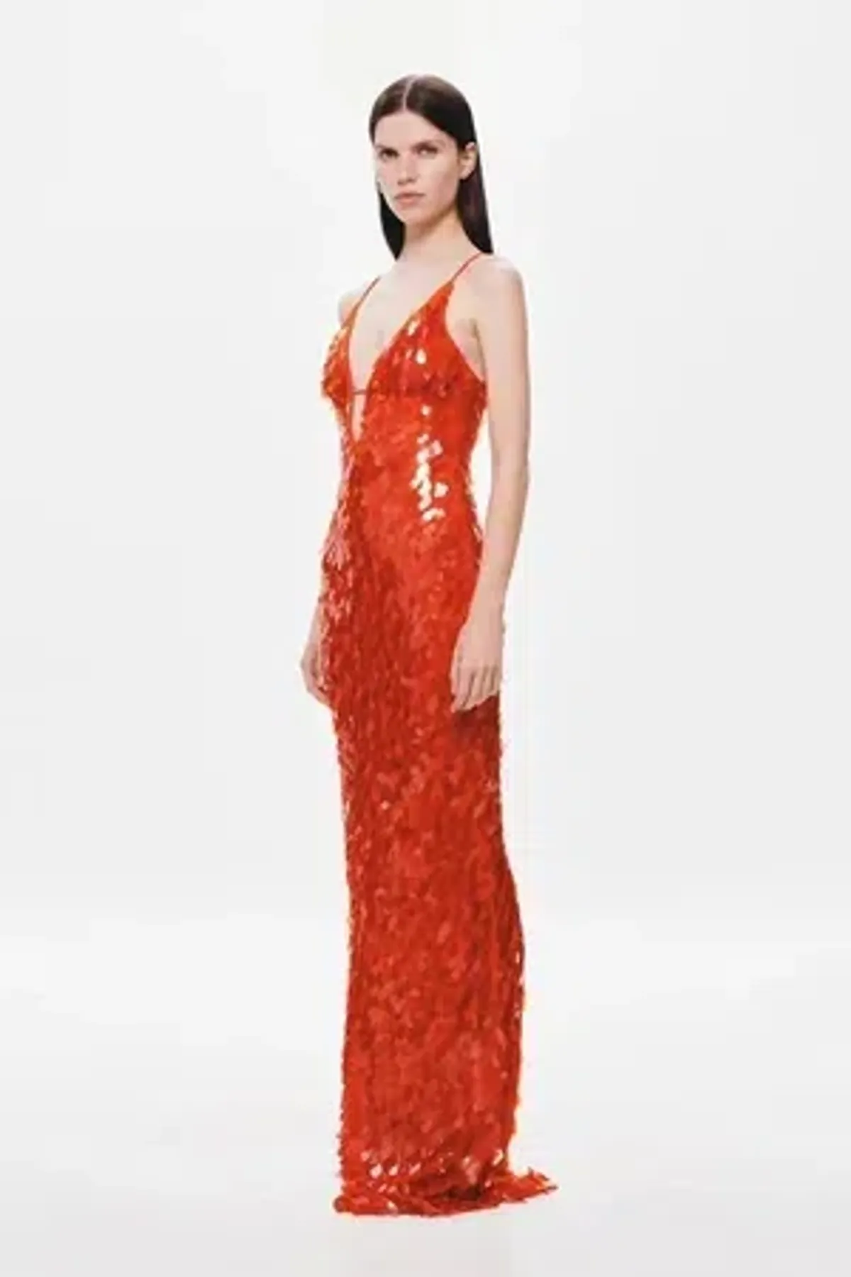 MISHA Sapphire Sequin Gown - Red - Size 8 - Image 2