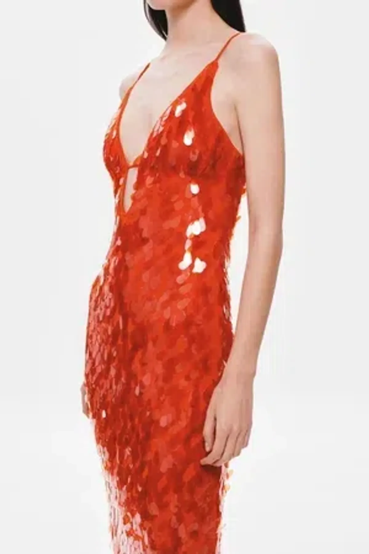 MISHA Sapphire Sequin Gown - Red - Size 8 - Image 3