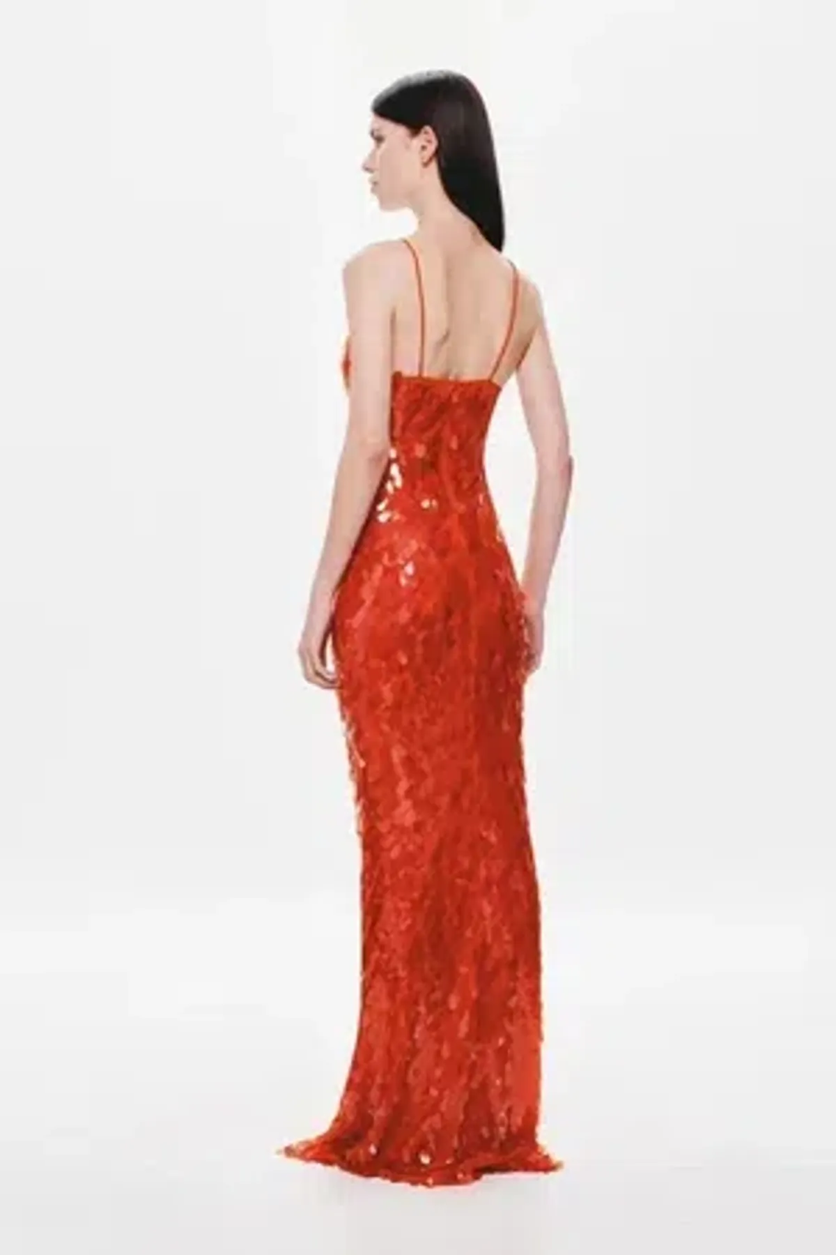 MISHA Sapphire Sequin Gown - Red - Size 8 - Image 4