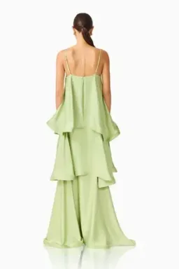 Elliatt Tilly Tiered Maxi Dress - Sage Green - Size 14 for rent on The Volte - image 5