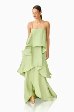 Elliatt Tilly Tiered Maxi Dress - Sage Green - Size 14 for rent on The Volte - image 3