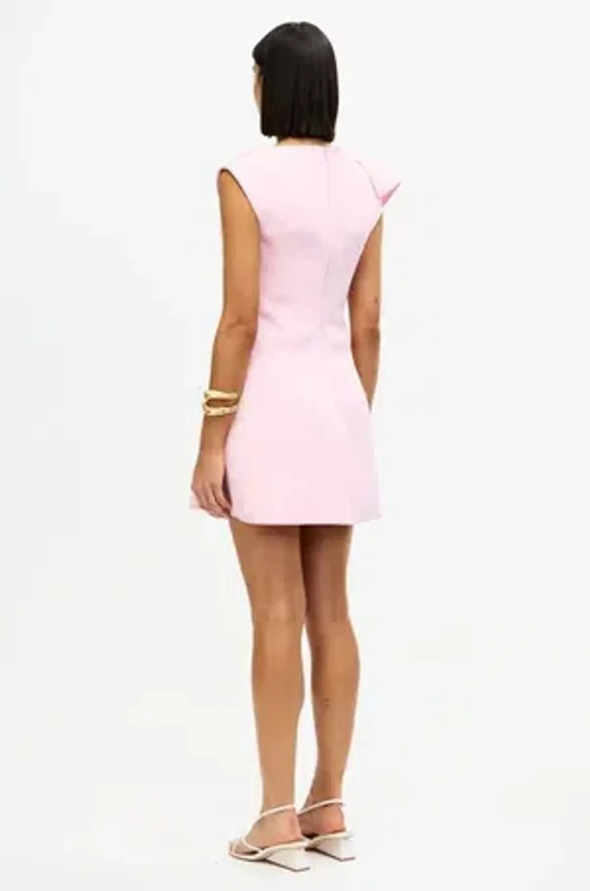 Acler Borras Mini Dress - Pastel Pink - Size 10 - Image 4