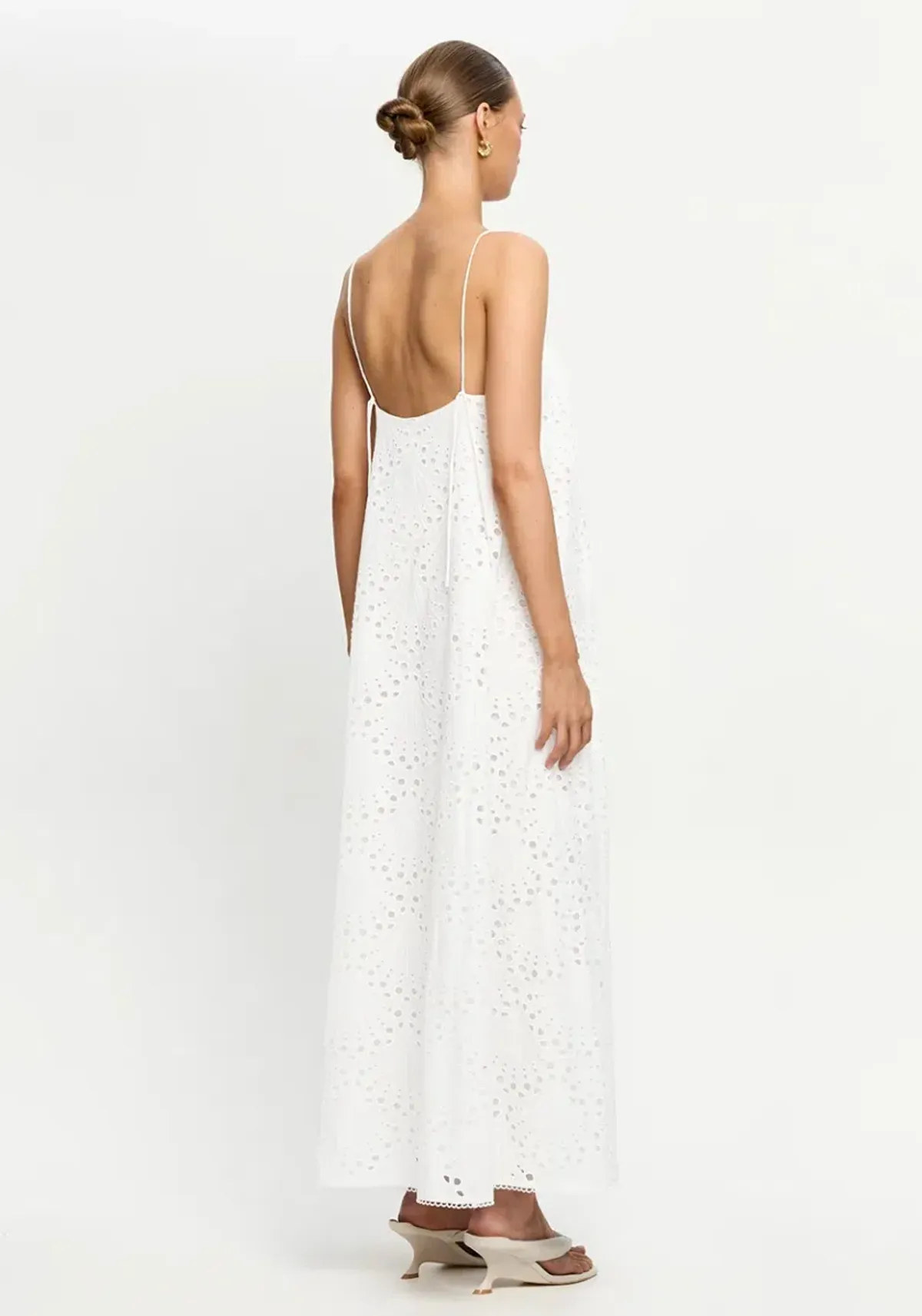 KIVARI White Elodie Midi Dress Size 8 - Image 5