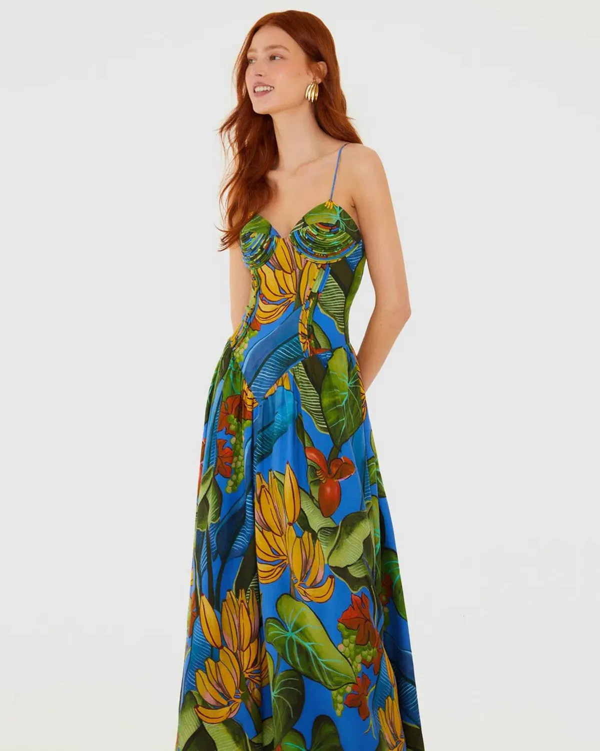Farm Rio Banana Grapes Sleeveless Maxi Dress - size small - Image 3