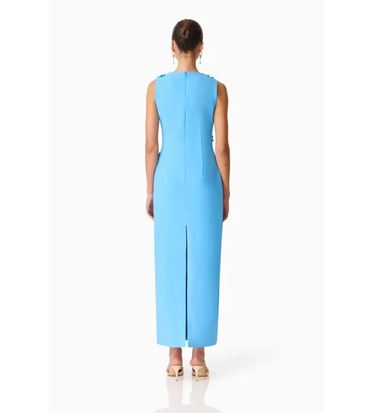 Elliat Dali Floral Applique Gown in Blue Size L/AU12 - Image 3