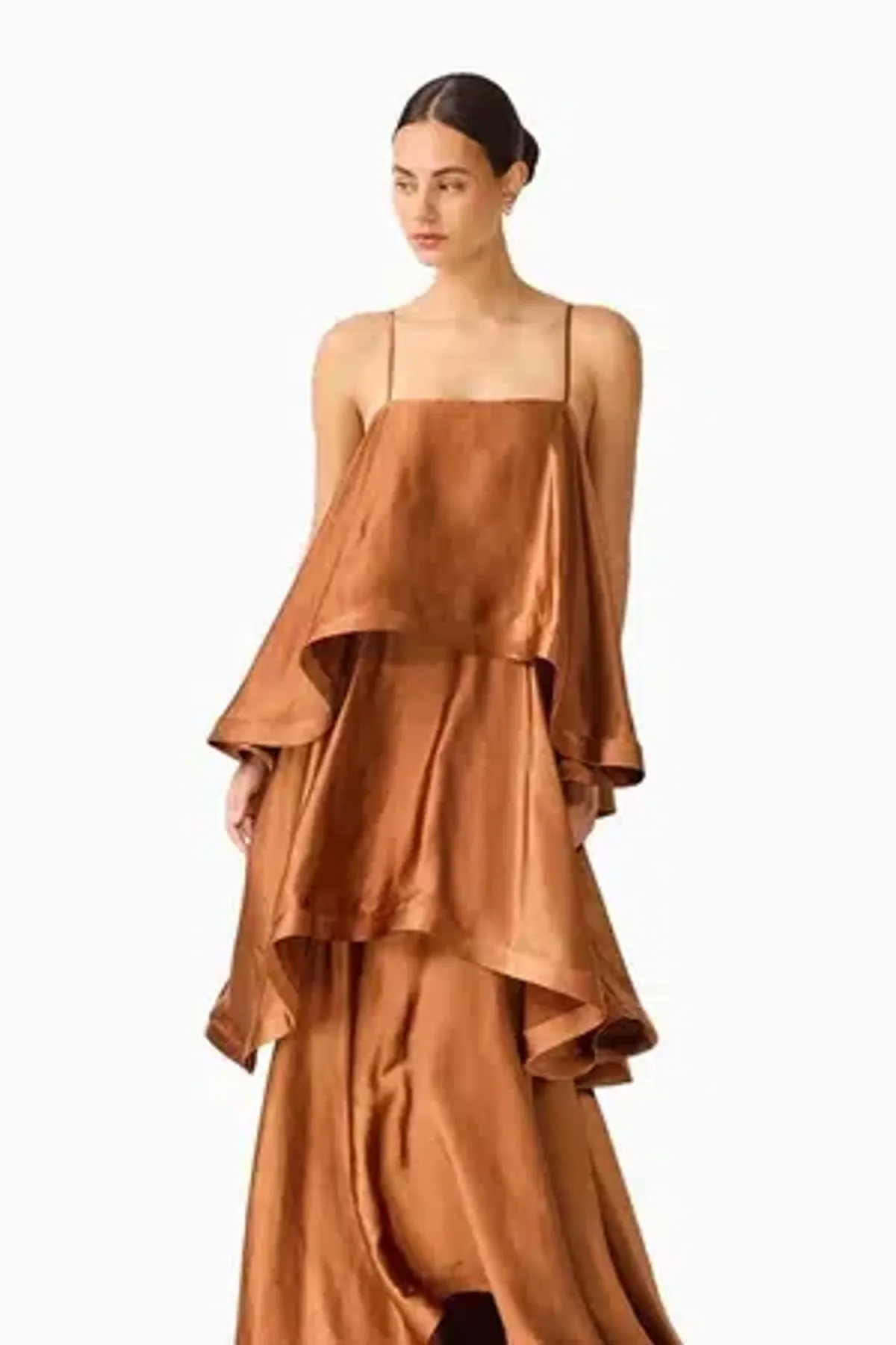 Elliatt - Tilly Tiered Maxi - Toffee Brown - Image 2