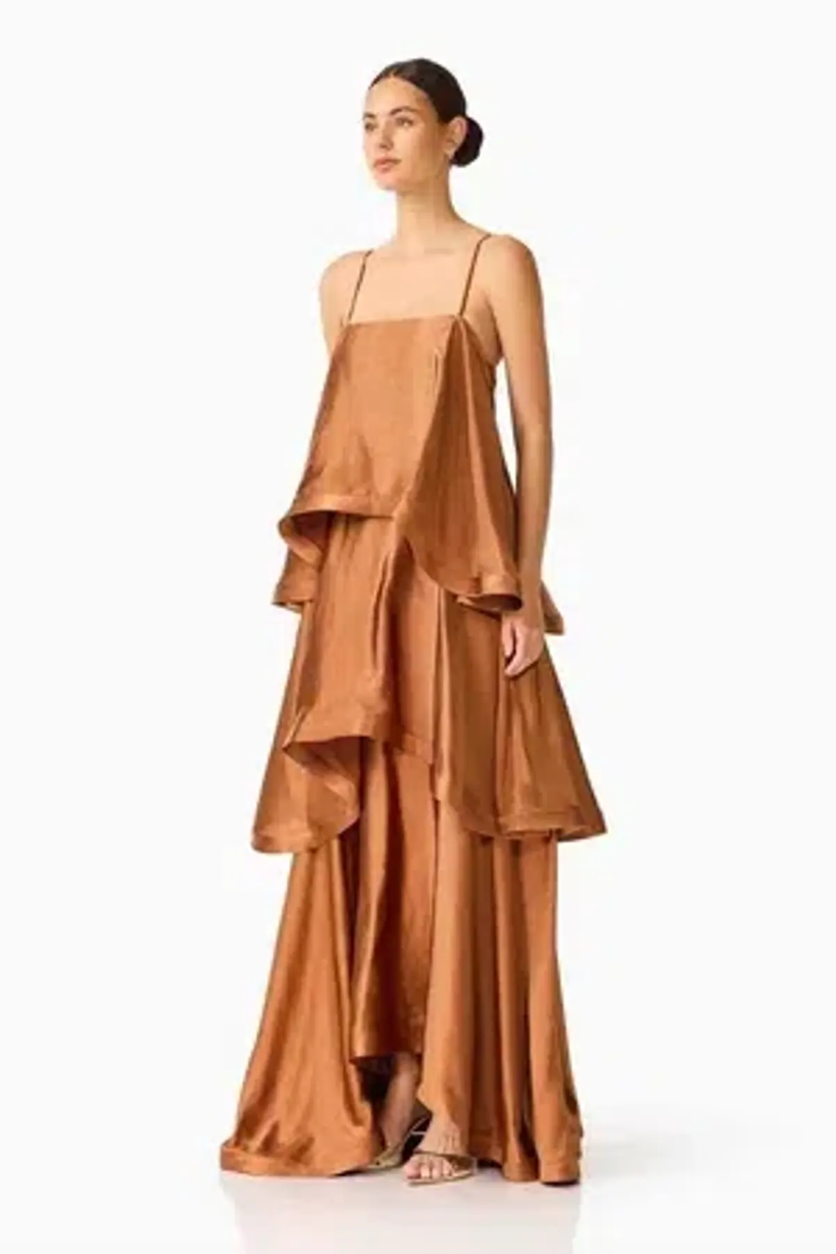 Elliatt - Tilly Tiered Maxi - Toffee Brown - Image 3