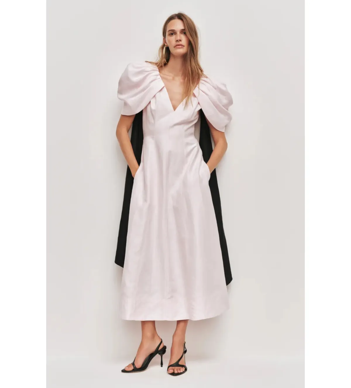 Aje Bisou Midi Dress Pastel Pink Size AU 8 - Image 1
