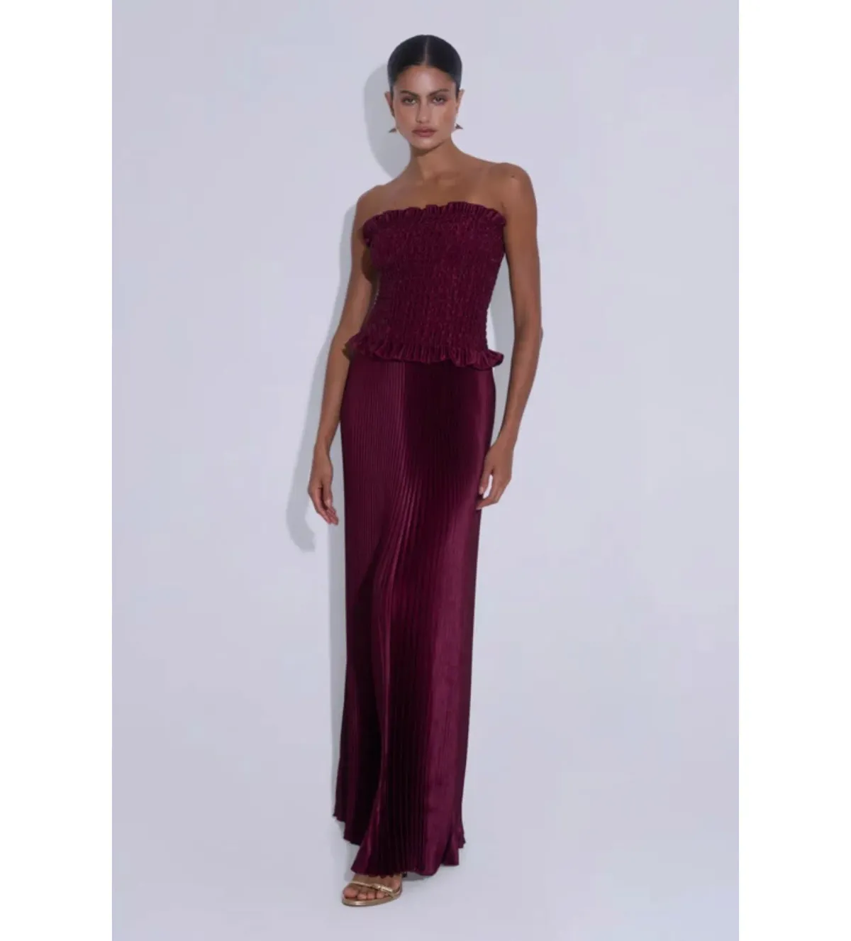 L'Idee Maya Gown in Wine Size AU6 - Image 1
