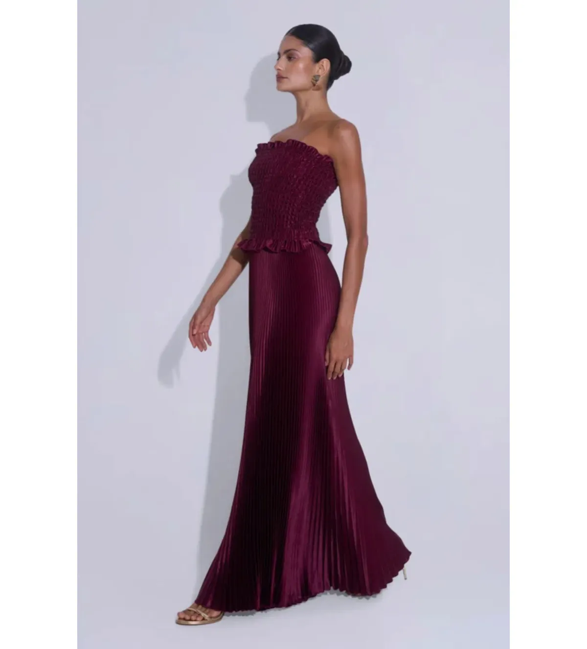 L'Idee Maya Gown in Wine Size AU8 - Image 2
