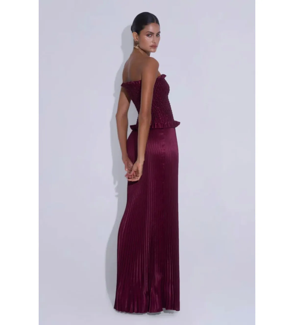 L'Idee Maya Gown in Wine Size AU8 - Image 3
