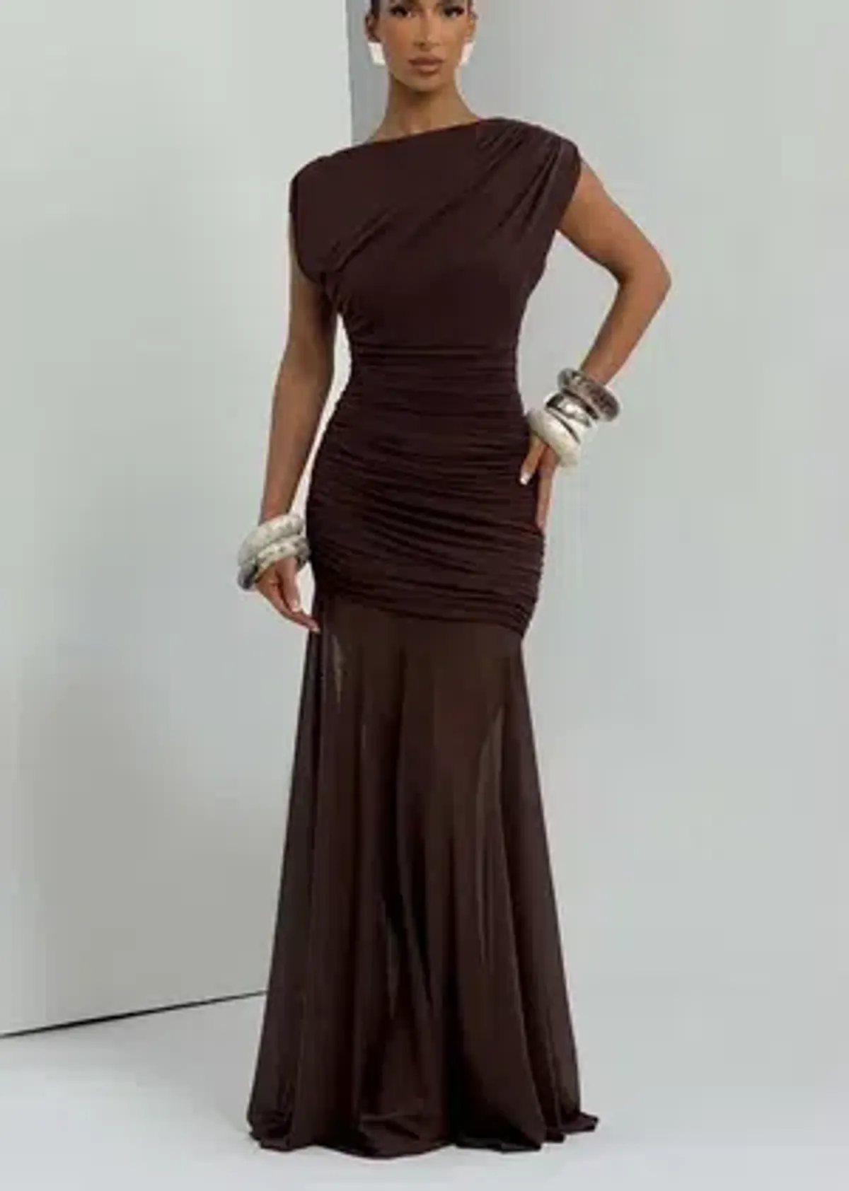 BabyBoo - Demelza Maxi Dress - Plum Brown - Size 12 - Image 2