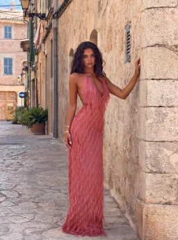 Jasook Noa Gown in Peach for rent on The Volte - image 2