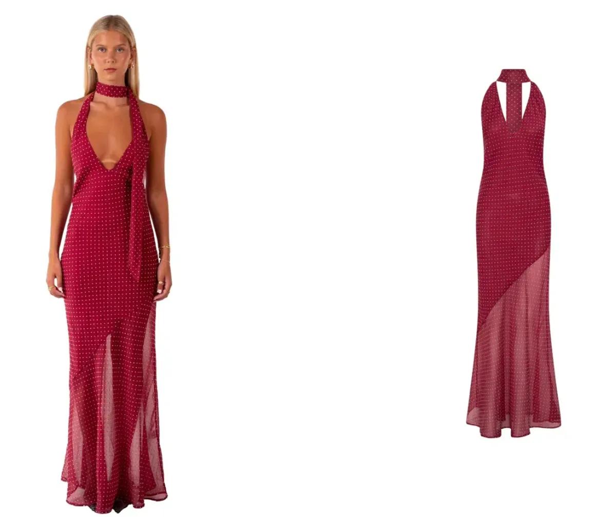 IAMDELILAH Jasmine Maxi Wine Size XL - Image 1