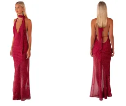IAMDELILAH Jasmine Maxi Wine Size XL for rent on The Volte - image 2