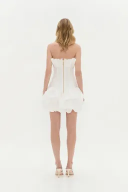 Brand New 🤍 AJE Ivy Bubble Hem Mini Dress - Size 12 - White 🤍 for rent on The Volte - image 1