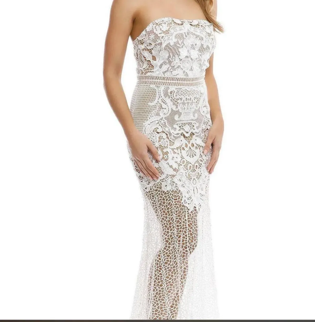 Grace & Hart Adele Gown White Lace Size 10 - Image 3