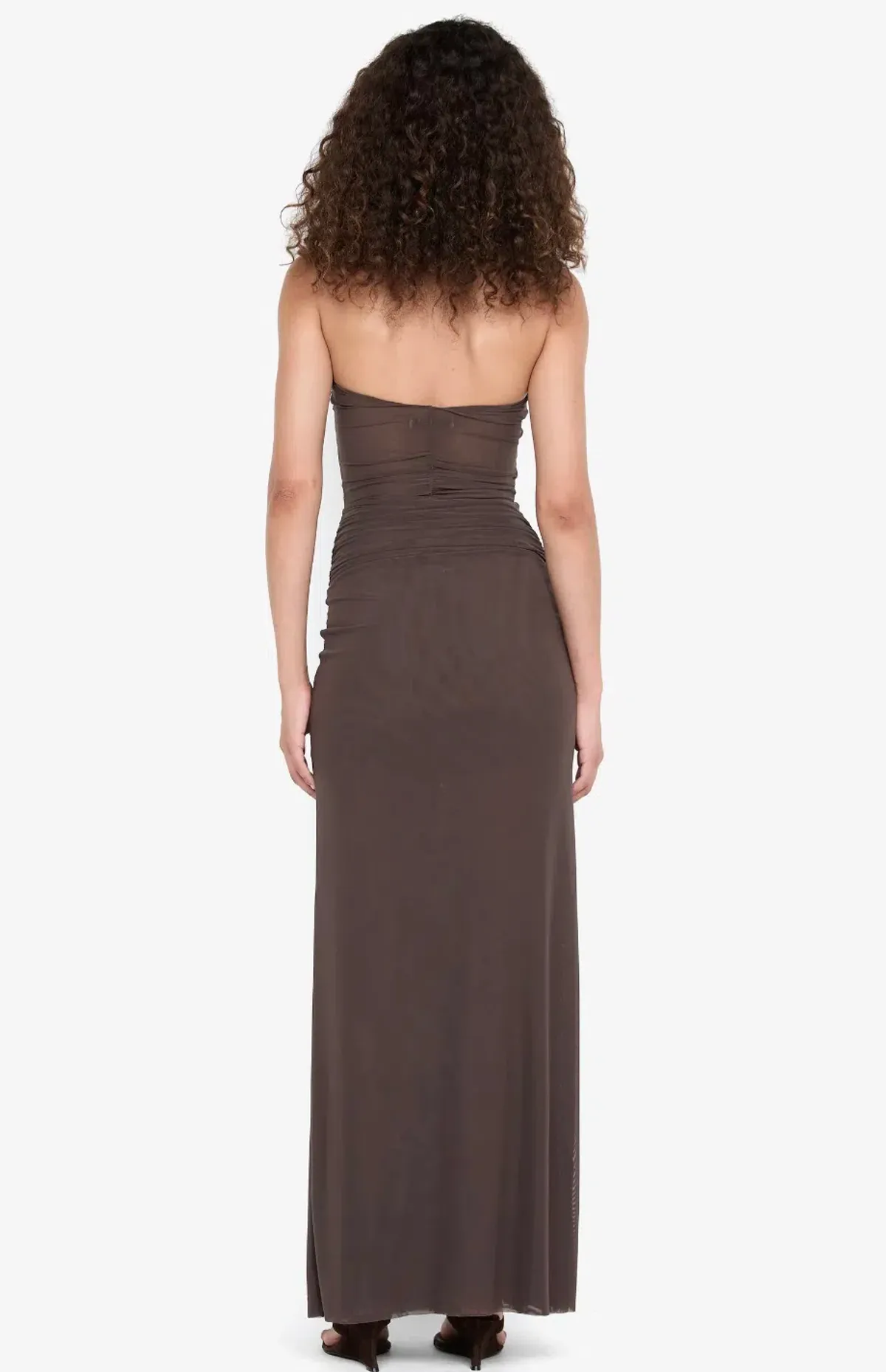 Bec & Bridge Ida Strapless Dress in Milk Chocolate- size 6 - Image 4