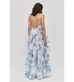 Aje Pandorea Layered Maxi Dress in Iris Size AU12 for rent on The Volte - image 3