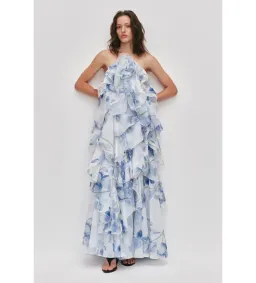 Aje Pandorea Layered Maxi Dress in Iris Size AU12 for rent on The Volte - image 1