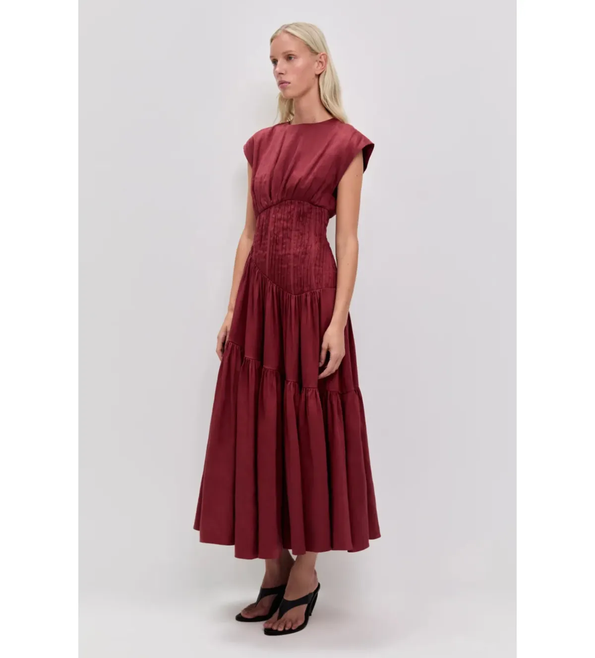 Aje Ecliptica Midi Dress in Mahogany Size AU14 - Image 2
