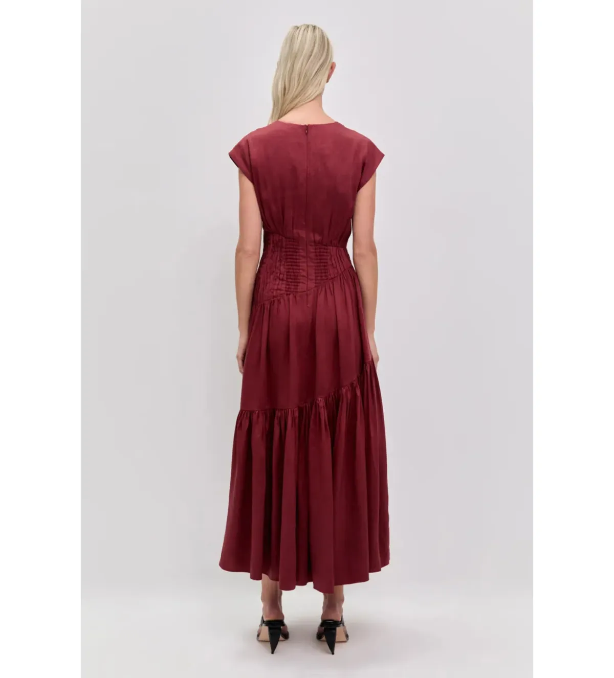 Aje Ecliptica Midi Dress in Mahogany Size AU14 - Image 4