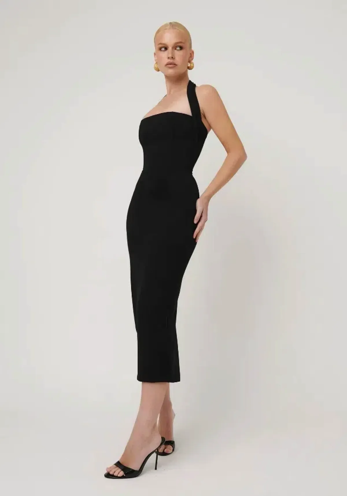 EFFIE KATS MELINE DRESS IN BLACK SIZE MEDIUM - Image 1