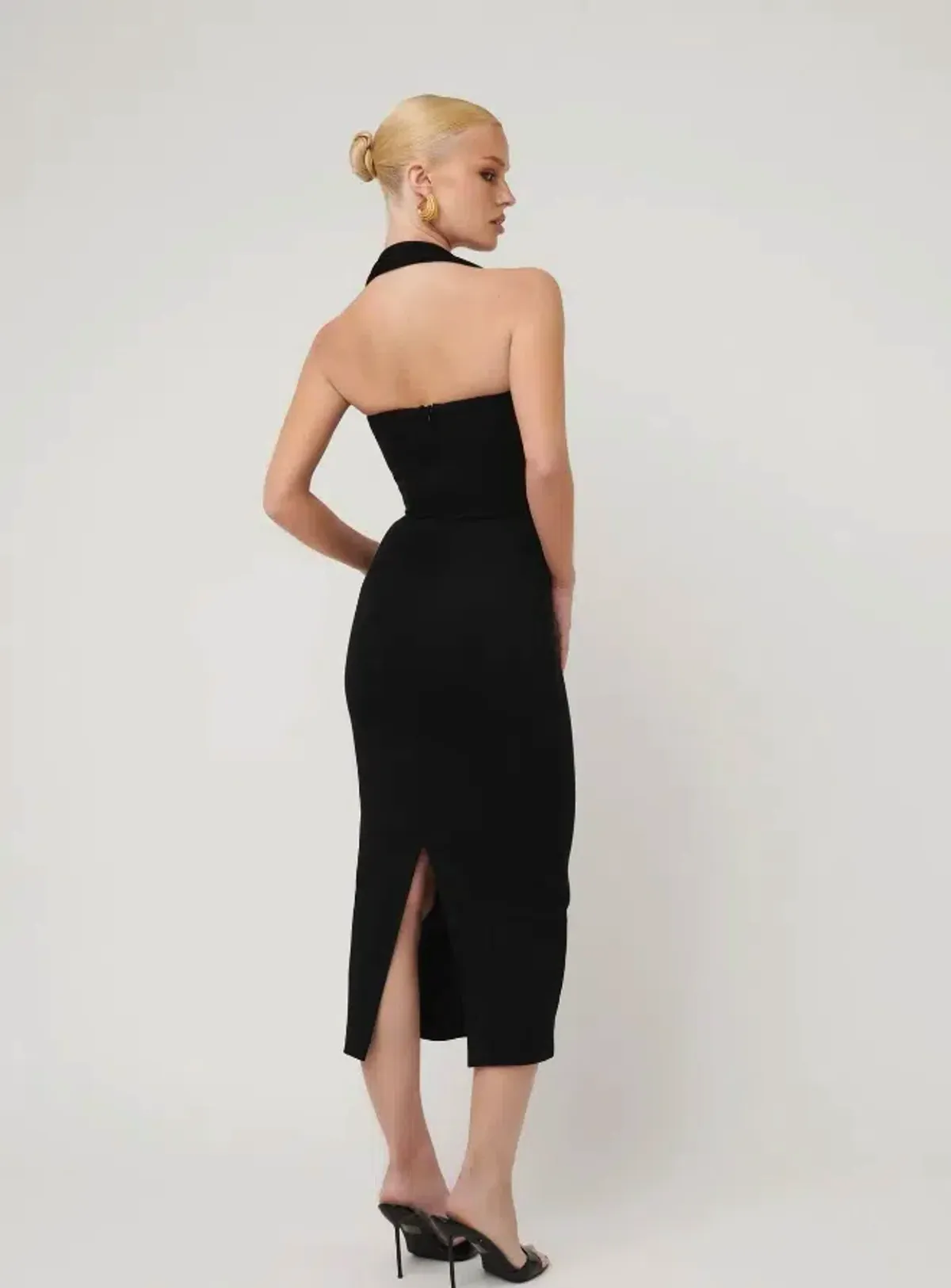 EFFIE KATS MELINE DRESS IN BLACK SIZE MEDIUM - Image 3