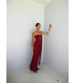 Deconduarte Venus Dress in Wine Size S for rent on The Volte - image 3